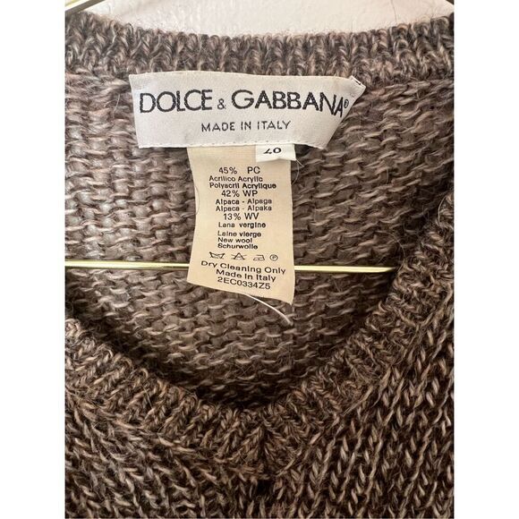 Vintage Y2K Dolce & Gabbana open knit sweater wool alpaca blend XS - Picture 3 of 8